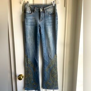 Vintage Embellished Flare Jeans